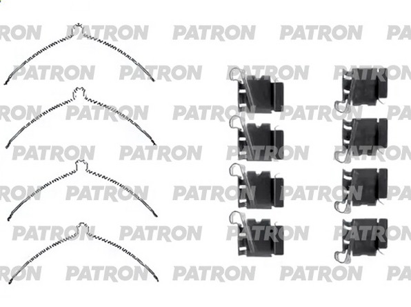 PATRON PSRK1250 Комплект монтажный тормозных колодок дисковых LEXUSU SU 01-, IS 99-, GS 93-00, TOYOTA: SUPRA 93-98