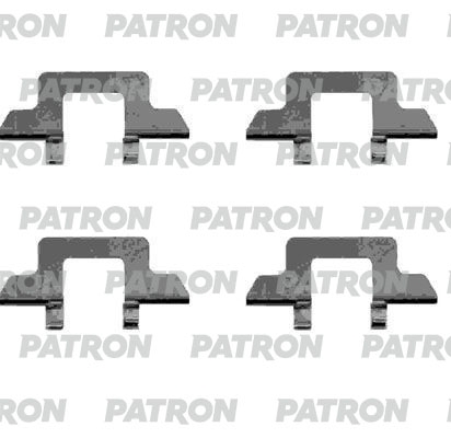 PATRON PSRK1256 Комплект монтажный тормозных колодок дисковых SUZUKI:SWIFT I (AA) 08.86-03.89,SWIFT II (AH, AJ) 11.89-05.01,SWIFT II ХЕЧБЭК (EA, MA) 03.89-05.01