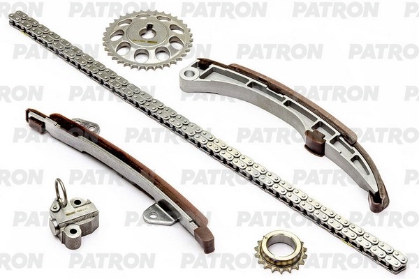 PATRON PTCK006 Комплект цепи ГРМ (Цепь-1, Нат-1, Усп-2, Шест-2) TOYOTA Corolla (E120) /Fielder/Allex 1.5i (1NZ-FE) 2001-2006