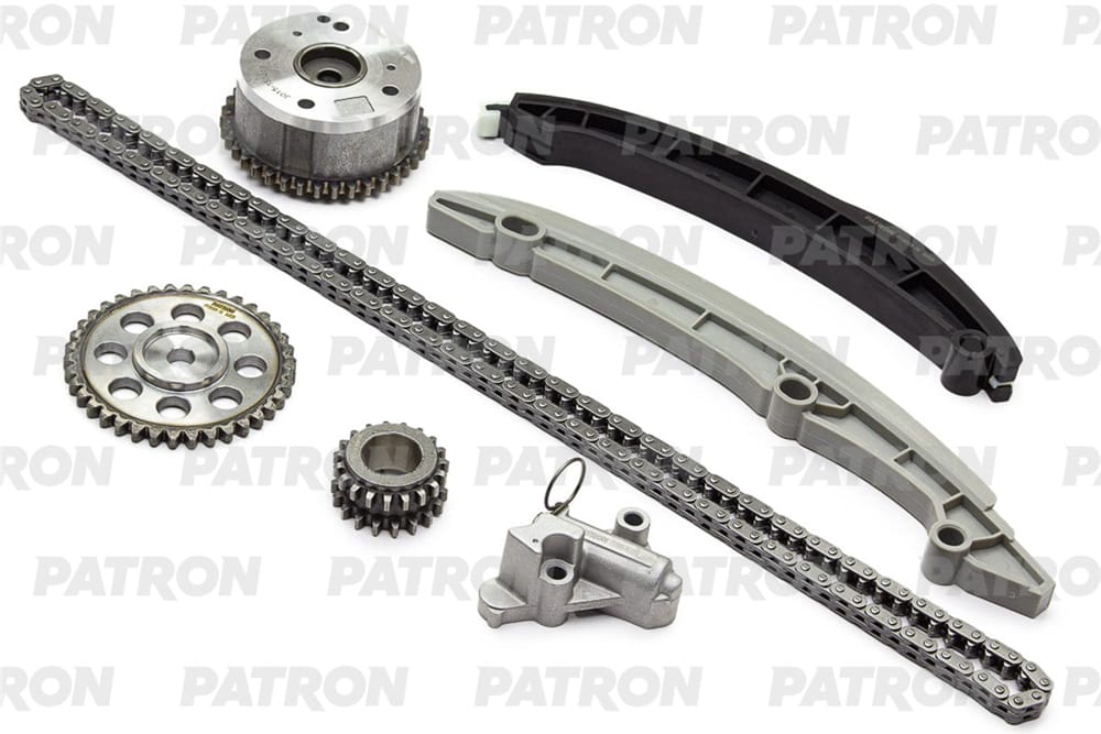 PATRON PTCK009 Комплект цепи ГРМ (Цепь-1, Нат-1, Усп-2, Шест-2, Ф/р-1) VW 1.4TSI (CAVA, CAVB, CAVC, CAVD, CTHA, CTHB, CTHC, CTHD, CAXA) 2015- (Цепь 03C109158H, ШК Z=19/18)