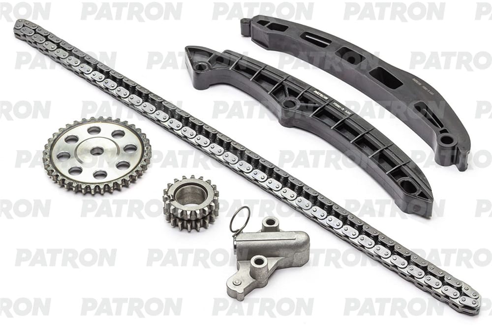 PATRON PTCK021 Комплект цепи ГРМ (Цепь-1, Нат-1, Усп-2, Шест-2) VAG 1.4FSi/TFSi 16V (CAXA/ CAVD) 07> (ШК Z=18/18, 03C105209AR/AQ)
