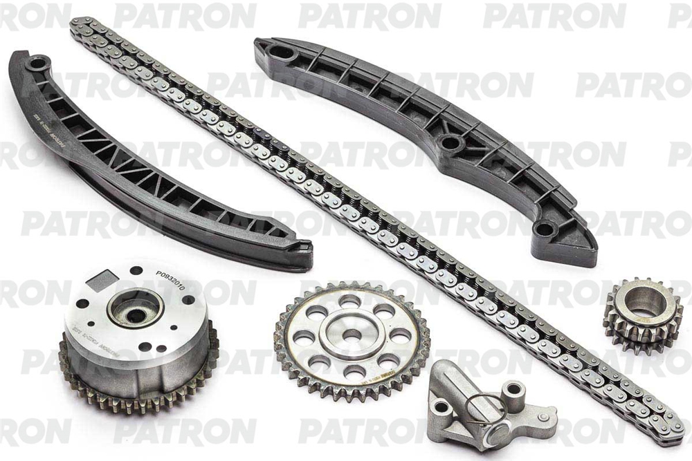 PATRON PTCK022 Комплект цепи ГРМ (Цепь-1, Нат-1, Усп-2, Шест-2, Ф/р-1) VAG 1.4FSi/TFSi 16V (CAXA/ CAVD) 07> (ШК Z=18/18, 03C105209AR/AQ)