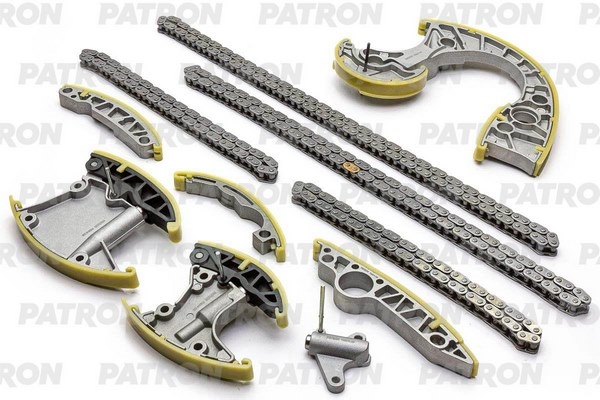 PATRON PTCK029 Комплект цепи ГРМ (Цепь-4, Нат-4, Усп-3) VAG: 2.7/3.0TDi 04-