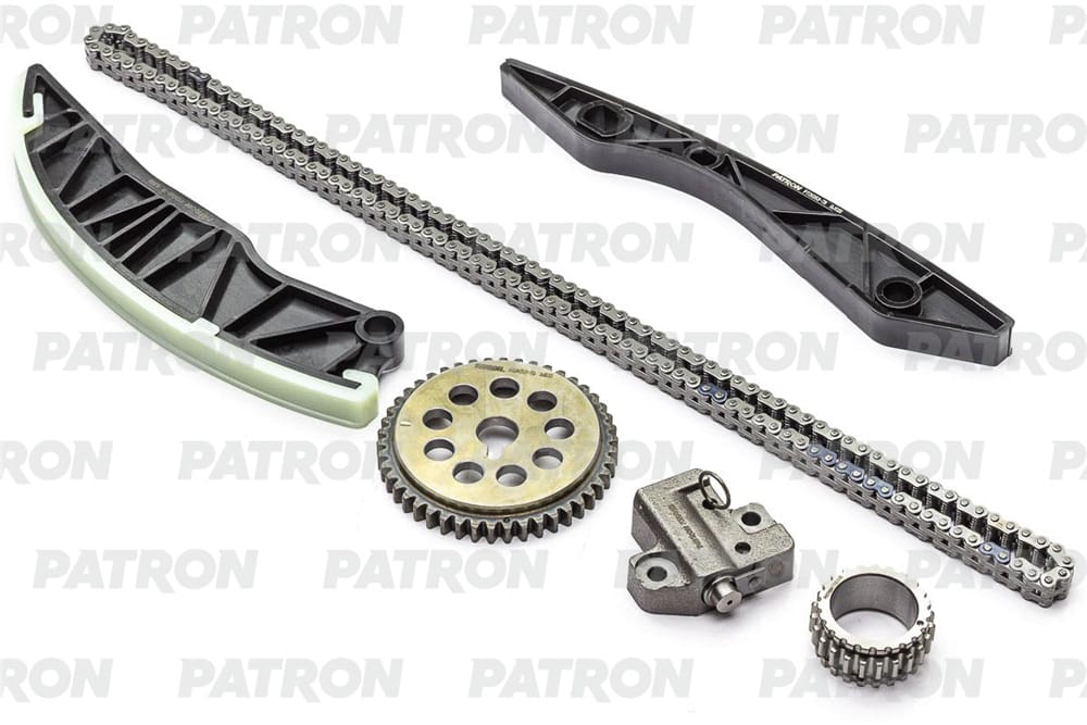 PATRON PTCK053 Комплект цепи ГРМ (Цепь-1, Нат-1, Усп-2, Шест-2) HYUNDAI Solaris/Accent IV (RB) 1.6i Gamma (G4FC) / 1.4i Gamma (G4FA) 2010-2017