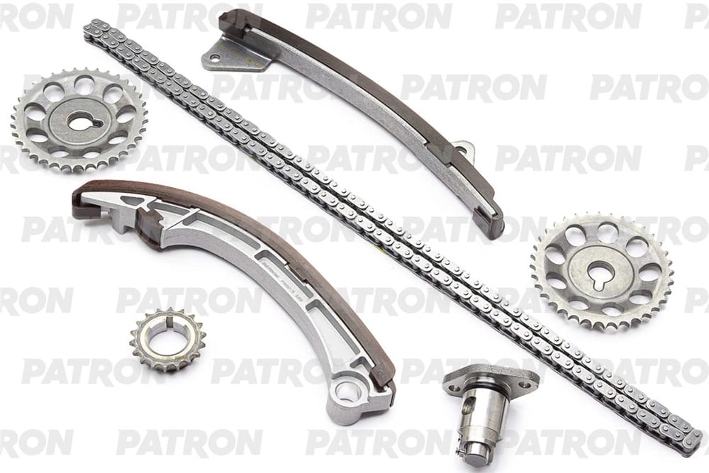 PATRON PTCK057 Комплект цепи ГРМ (Цепь-1, Нат-1, Усп-2, Шест-3) TOYOTA Avensis (T25) , Corolla (120/E140/E150) /Filder/Axio : 1.8i (1ZZ-FE) / 1.6i (3ZZ-FE) / 1.4i (4ZZ-FE) 2001-2012