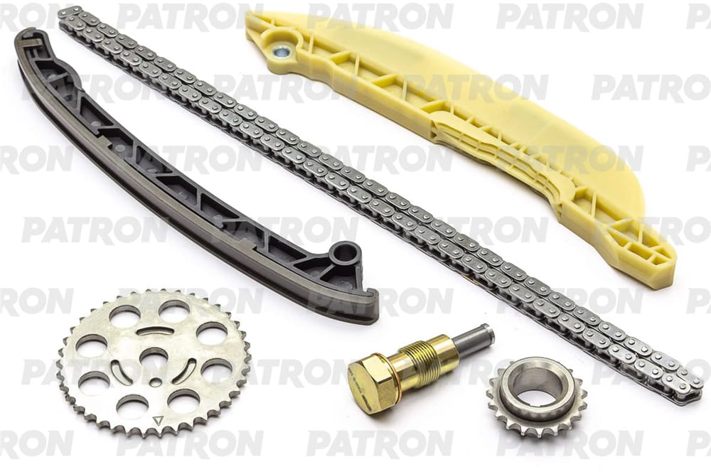 PATRON PTCK063 Комплект цепи ГРМ (Цепь-1, Нат-1, Усп-2, Шест-2) FORD Focus 1.6i 8V (Rocam, CDDA) 1998-2004