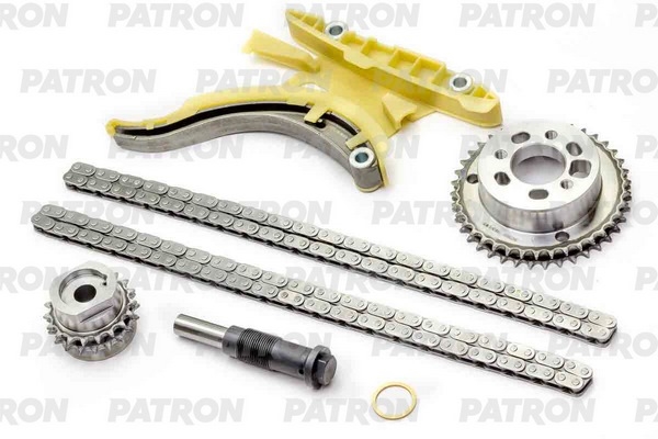 PATRON PTCK120 Комплект цепи ГРМ (Цепь-2, Нат-1, Усп-1, Шест-2) FORD: Focus/ Mondeo / Transit Connect 1.8TDCi 2001-