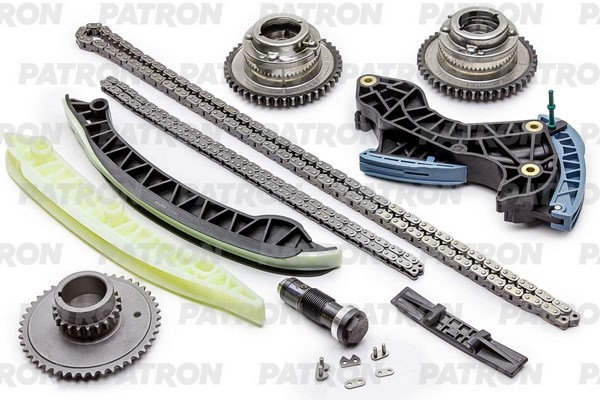 PATRON PTCK128 Комплект цепи ГРМ (Цепь-2, Нат-2, Усп-3, Шест-1, Ф/р-2) MERCEDES 1.8i M271 2007-