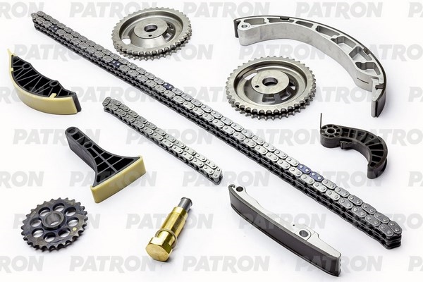 PATRON PTCK137 Комплект цепи ГРМ (Цепь-2, Нат-1, Усп-5, Шест-3) SSANGYONG Kyron 2.0D (D20DT) 2005-2014