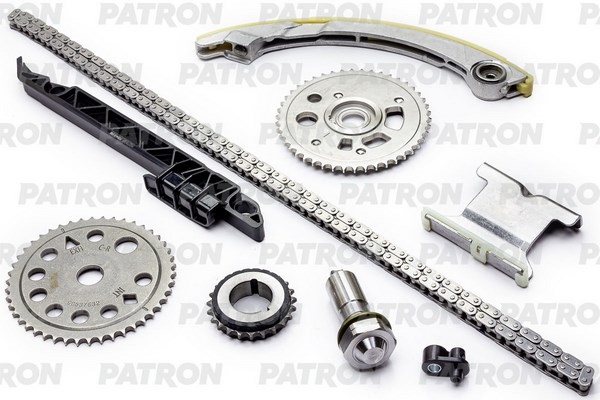 PATRON PTCK144 Комплект цепи ГРМ (Цепь-1, Нат-1, Усп-3, Шест-3) OPEL Vectra 2.2i 16V Z22YH 03- Z=148 для р/вала
