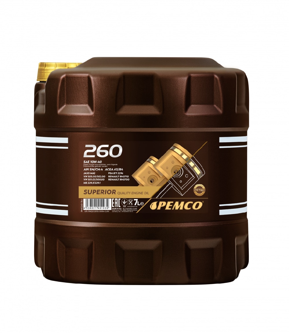 PEMCO pm026020 10w 40 sn/ch 4, a3/b4 20л (полусинт. мотор. масло)