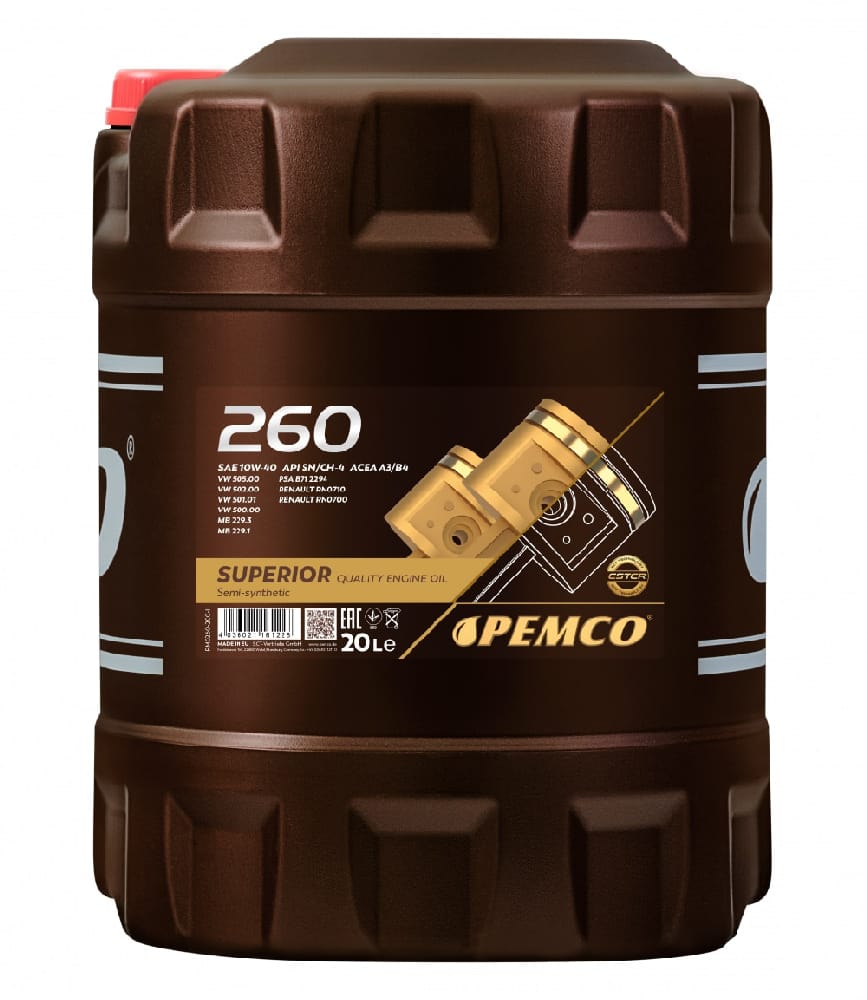 PEMCO pm026060 10w 40 sn/ch 4, a3/b4 60л (полусинт. мотор. масло) купить в Самаре
