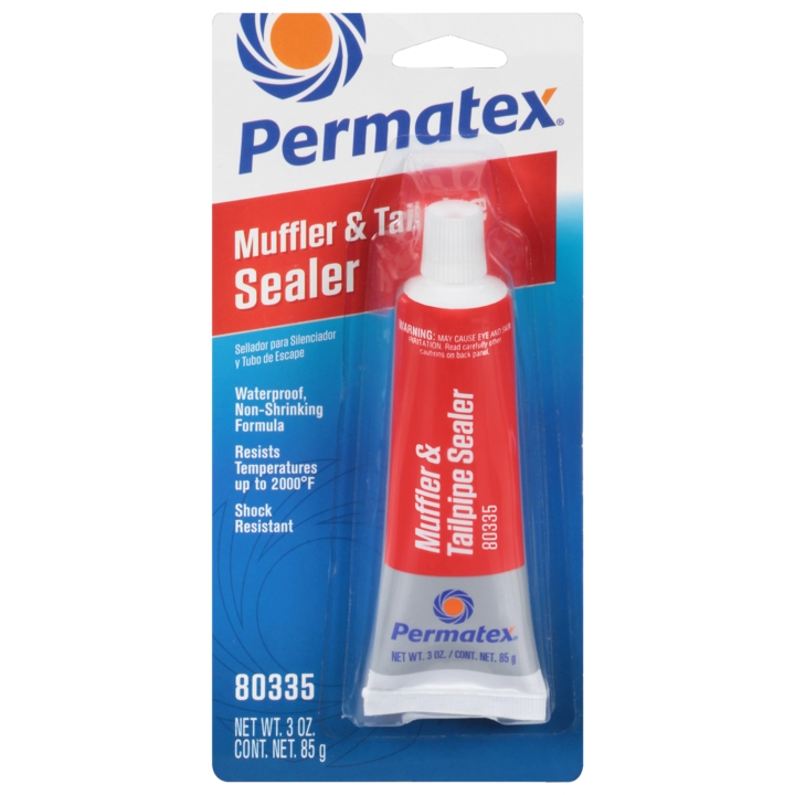 PERMATEX 80335 Герметик для ремонта глушителя и выхлопной системы permatex muffler & tailpipe sealer в блистере, 85 гр