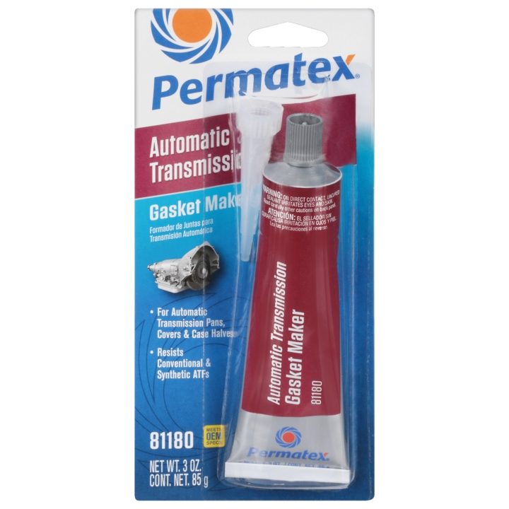 PERMATEX 81180 Герметик для автоматических трансмиссий automatic transmission rtv sealant для формирования прокладки поддона акпп, 85 гр