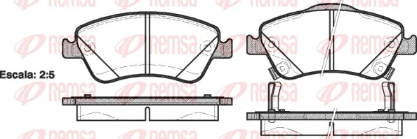 REMSA 131002 Колодки торм.пер.