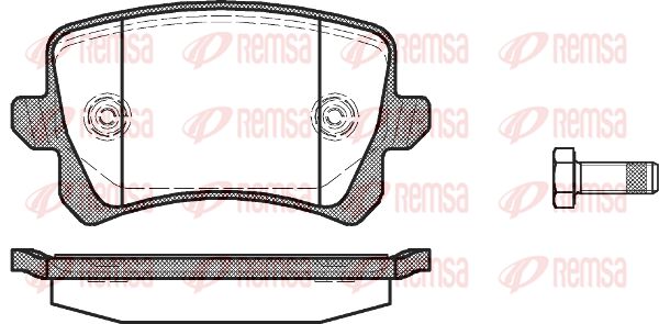 REMSA 134200 Колодки тормозные задние VW Tiguan 1.4-2.0 07- 1342.00