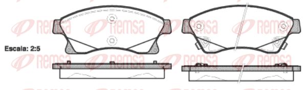 REMSA 143112 Колодки торм.пер.