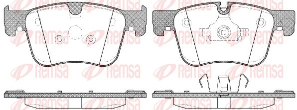 REMSA 156000 Колодки торм.пер.