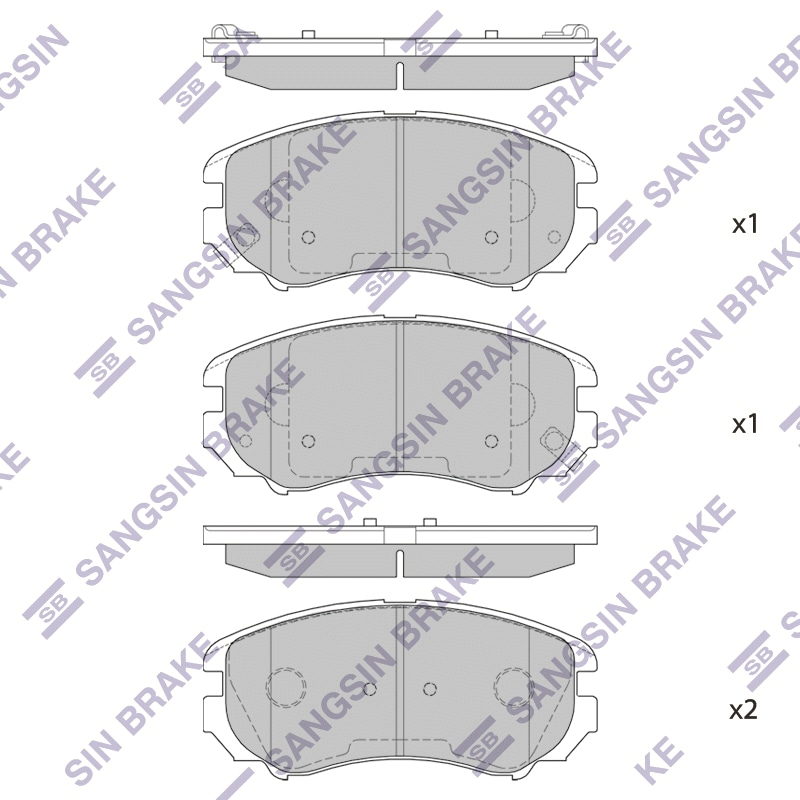 SANGSIN BRAKE SP1155 Колодки тормозные HYUNDAI TUCSON/KIA SPORTAGE 04- передние SP1155