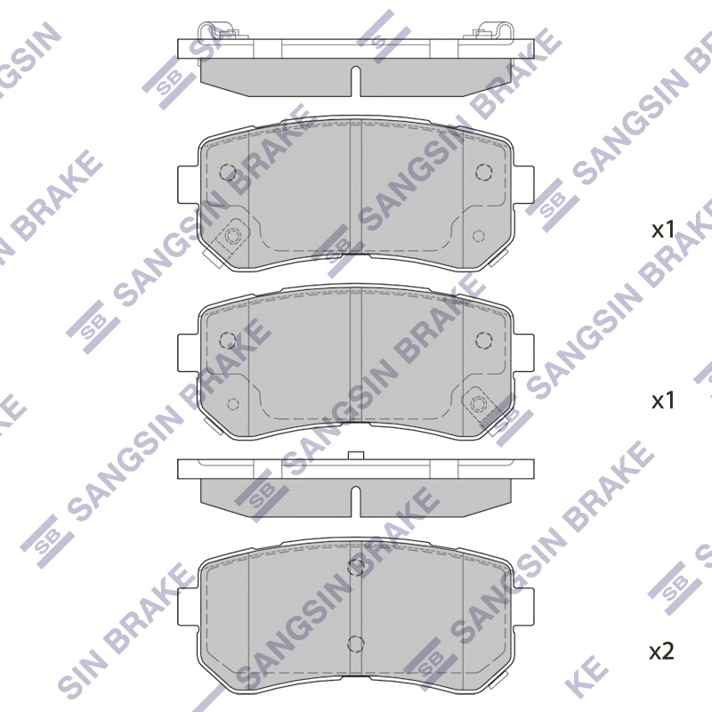 SANGSIN BRAKE SP1187 Колодки торм.зад.
