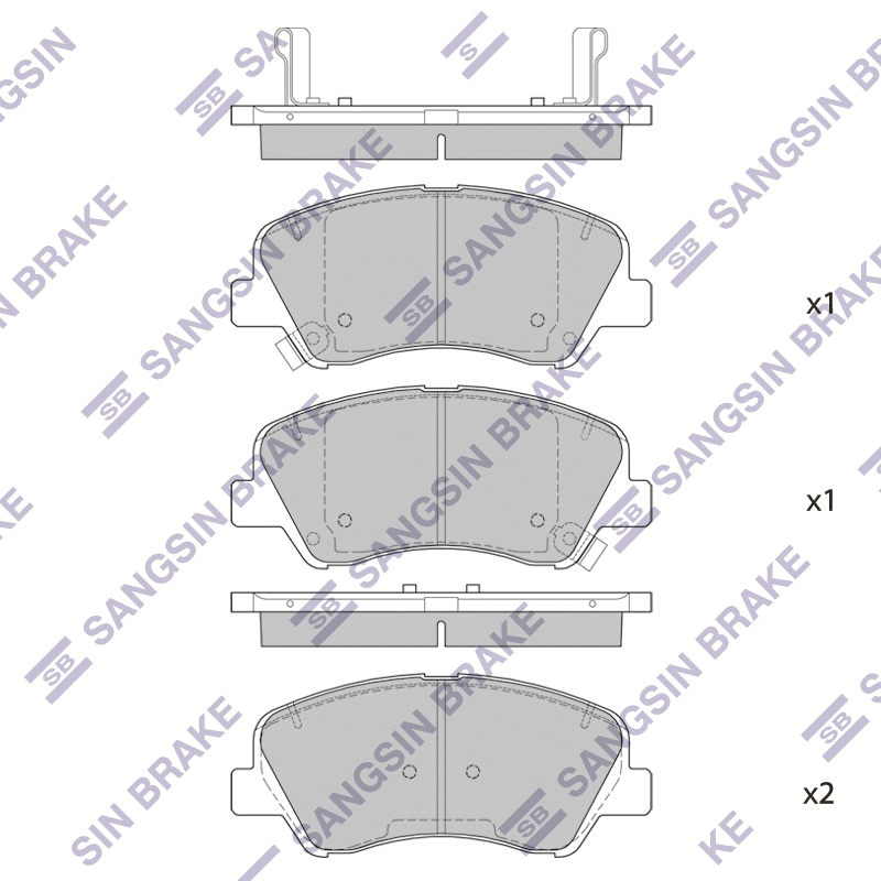 SANGSIN BRAKE SP1399A Колодки тормозные HYUNDAI SOLARIS / KIA RIO 17- передние