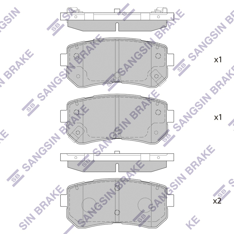 SANGSIN BRAKE SP1406 Колодки тормозные задние