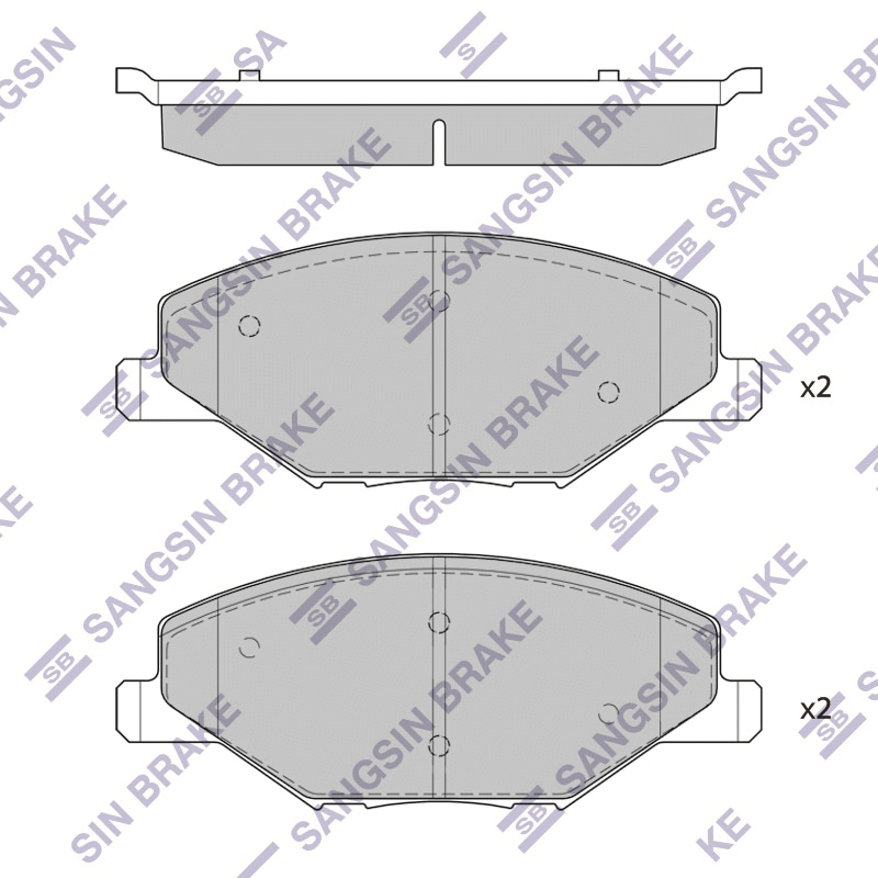 SANGSIN BRAKE SP1595 Колодки торм.пер.