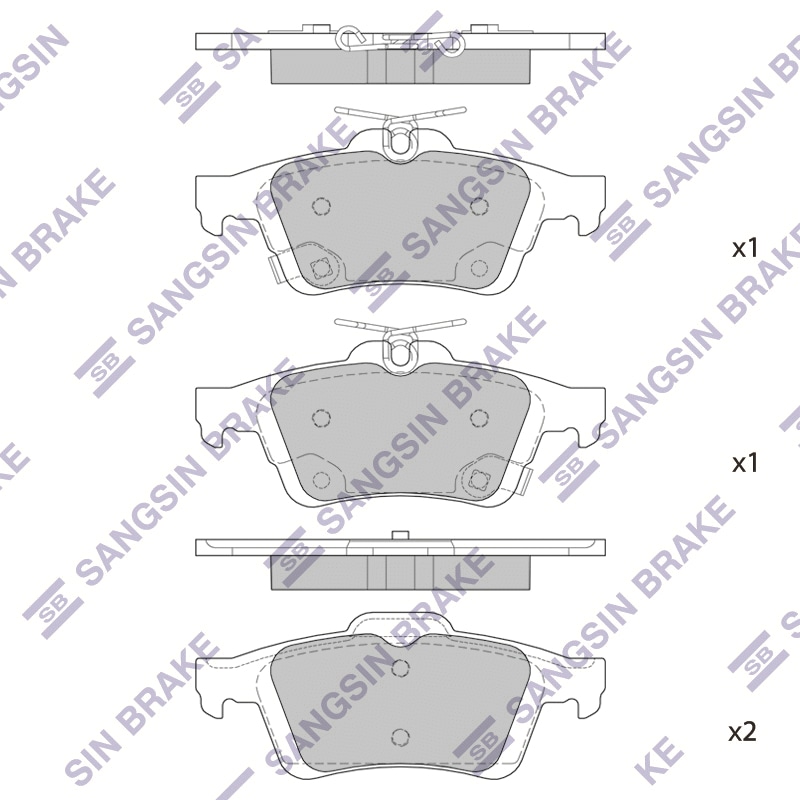 SANGSIN BRAKE SP1947 Колодки торм.зад.