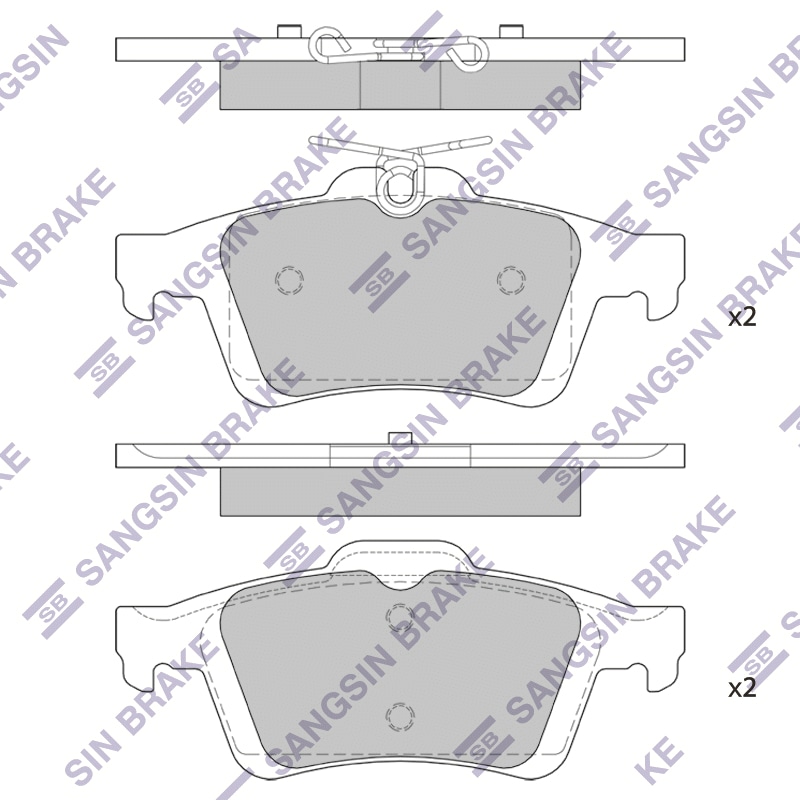 SANGSIN BRAKE SP2091 Колодки торм.зад.