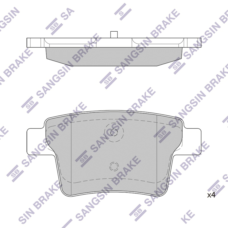 SANGSIN BRAKE SP2095 Колодки торм.зад.