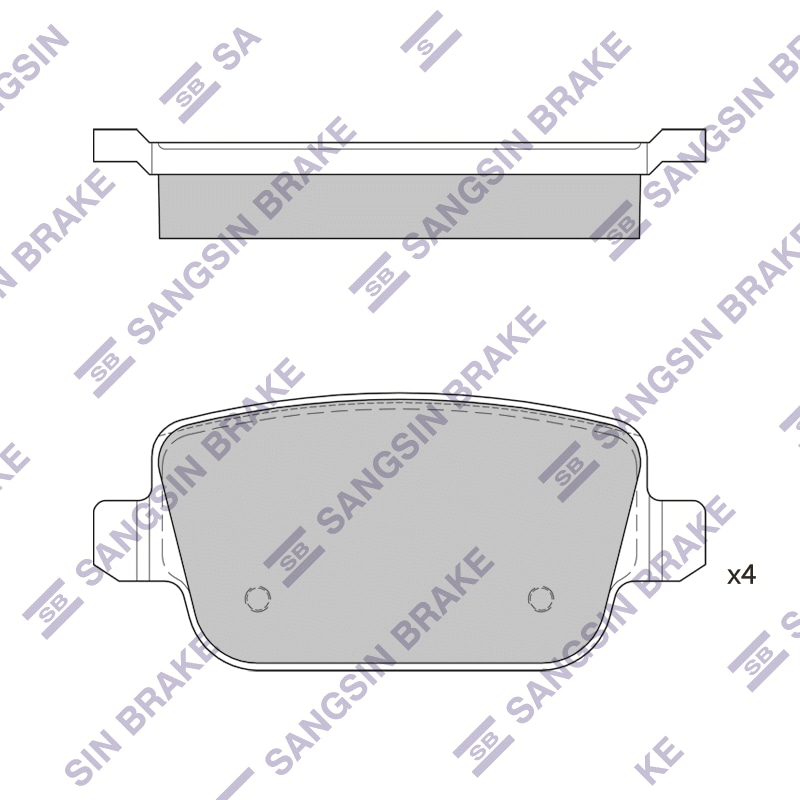 SANGSIN BRAKE SP2101R Колодки тормозные FORD GALAXY/MONDEO/S-MAX/VOLVO S80/XC70/FREELANDER 06- задние