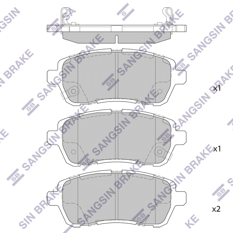 SANGSIN BRAKE SP2113 Колодки тормозные передние