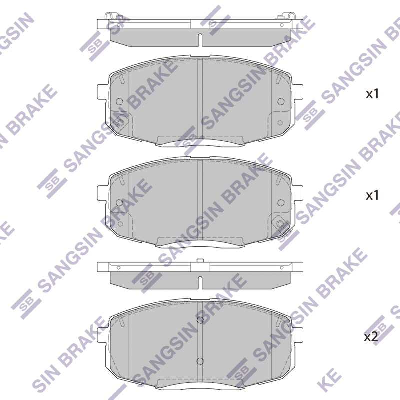 SANGSIN BRAKE SP4098 Колодки тормозные передние