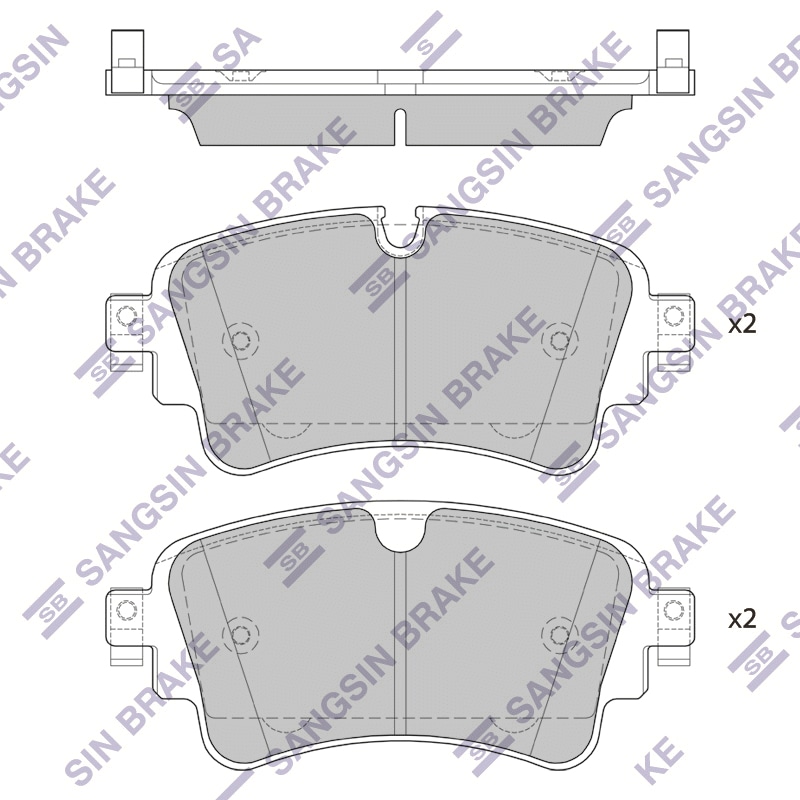 SANGSIN BRAKE SP4112 Колодки задние AUDI A4 (B9), Q7 (4M) 2015-, Q5 2017- SP4112