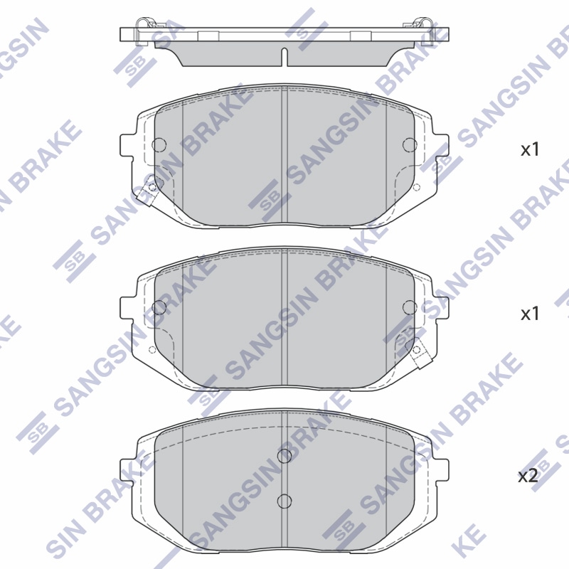 SANGSIN BRAKE SP4479 Колодки тормозные HYUNDAI TUCSON NX4 21- передние