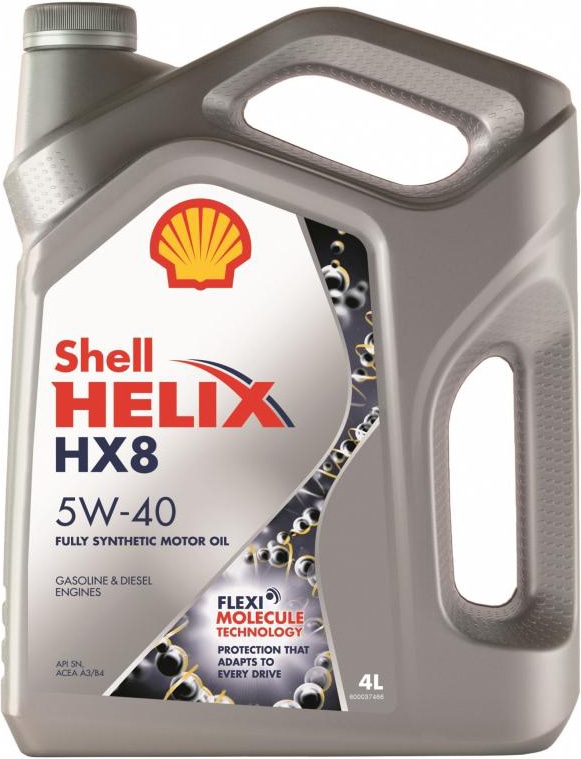 SHELL 550040295 Масло моторное shell helix hx8 synthetic 5w40 4л