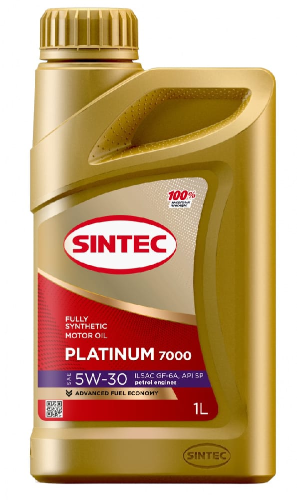 SINTEC 600152 Масло моторное синтетическое platinum 7000 5w30 api sp ilsac gf 6 1л купить в Самаре