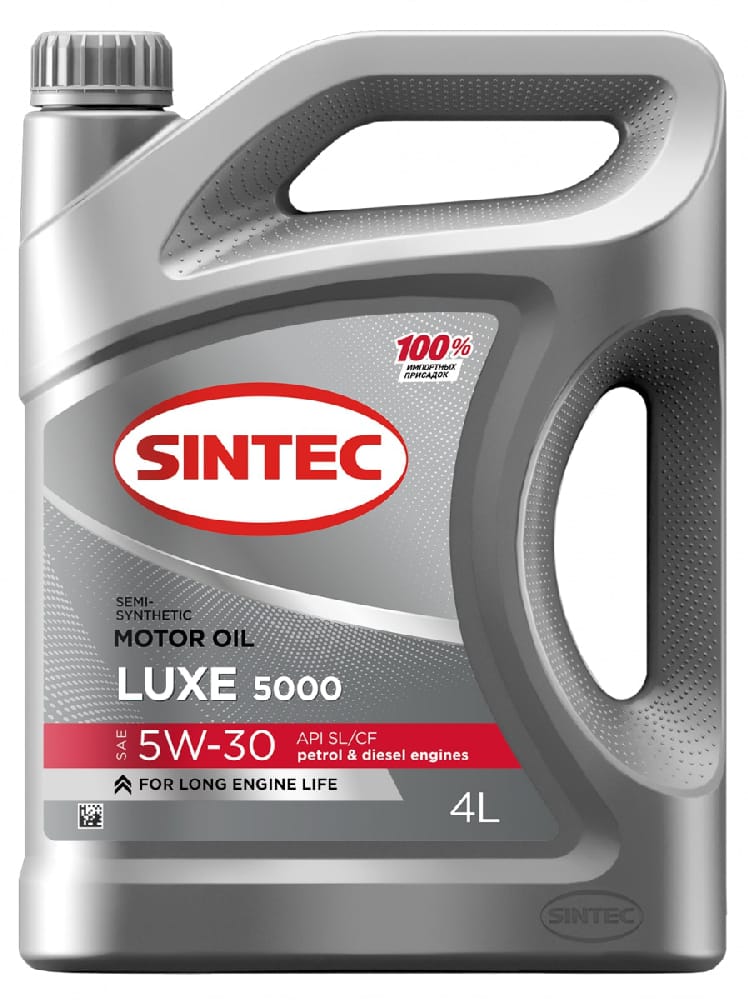SINTEC 600245 Масло моторное полусинтетическое luxe 5000 5w30 api sn ilsac gf 5 4л
