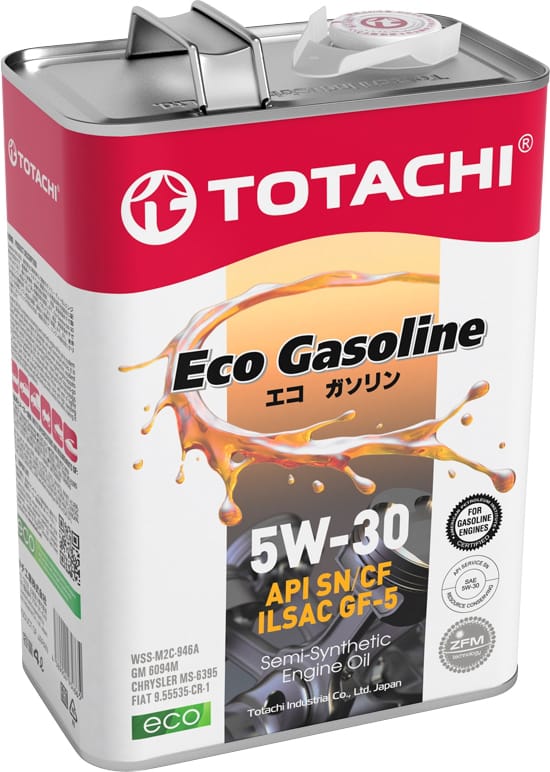 TOTACHI 10804 Totachi eco gasoline 5w30 (4l) масло моторн. синт. api sn/cf, ilsac gf 5, ford wss m2c 946a