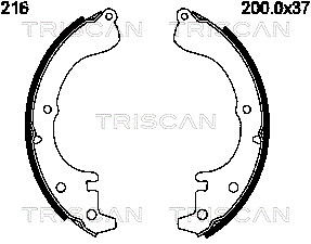 TRISCAN 810010216 Комплект тормозных колодок