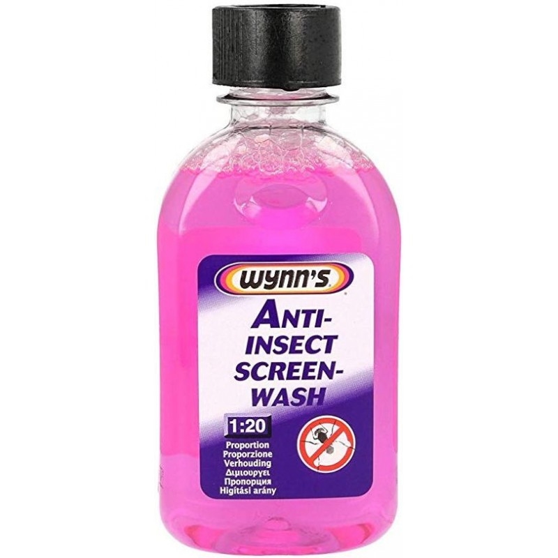 WYNNS pn45201 Жидкость омыват летняя wynns 0,25л anti insect screen wash концент(1:20)
